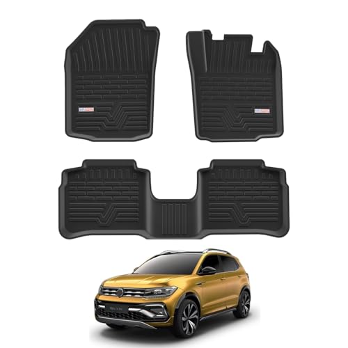 Image of 3D TPE Car Floor Mat for Taigun (2021 Onwards) Custom Fit, Heavy Duty & Anti-Slip Floor Taigun Mat | Easy to Clean, All Weather Resistant, Waterproof & Dustproof Car Foot Mat