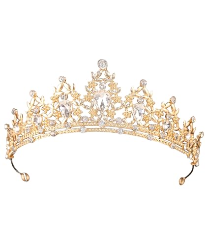 Crystal Tiara for Women and Girls – Rhinestone Princess Crown Headband Bridal Hair Accessories for Wedding, Birthday