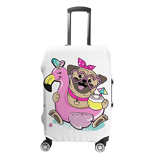 Housse de valise carlin CHEHONG en polyester élastique blanc