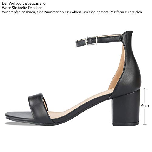 QIMAOO, a collo Alto Donna, Nero (Nero), 39 EU