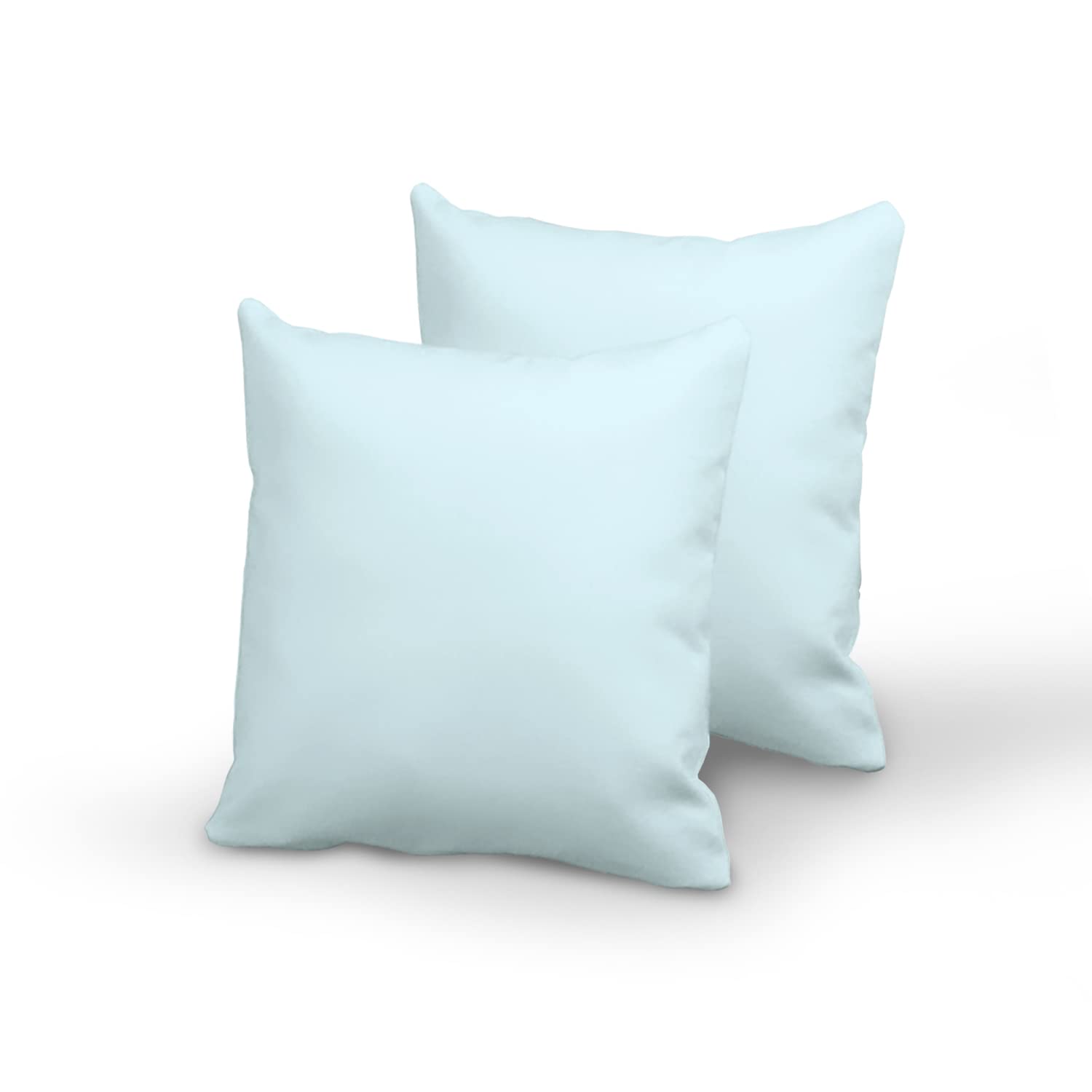 Pizuna 2er Pack Kissenbezug 65 x 65 cm Baumwolle Babyblau 400 Fadenzahl