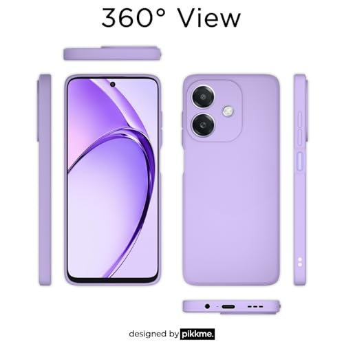 Image of Outlouders Back Cover for Oppo A3x 5G / A3x 4G / A3 5G | Camera Protection | Durable Soft Matte Silicone Bumper Case (Purple)