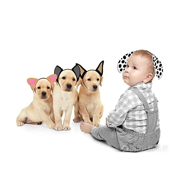 Ppxmeeudc 9pcs dogs ear headbands for pet birthday party favors for costumes dress-up party supplies - image 4