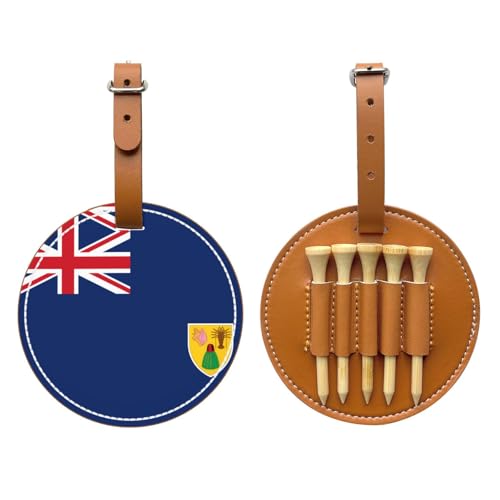 WXXWXD Flag of the Turks and Caicos Islands Printed Golf Tee Storage Bag - Portable Storage, Easily Organize Tees