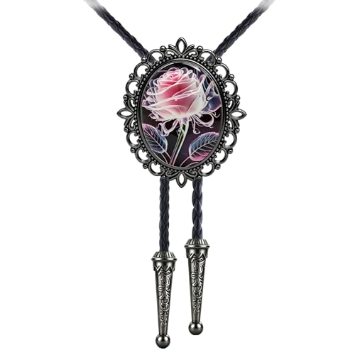 Image of Jeilwiy Bolo Tie for Men Western Cowboy Gothic Bolo Tie Necklace Halloween