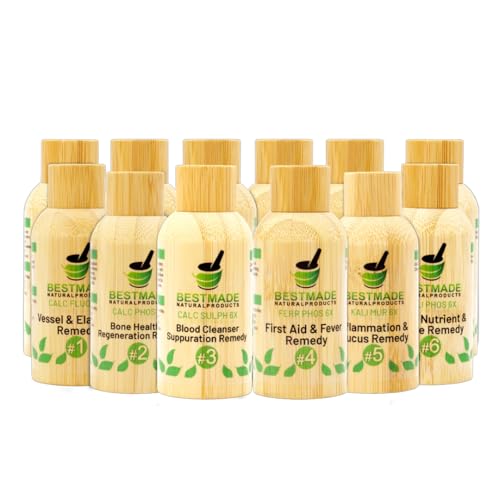 Glass Bottle Classic Tissue Cell Salt Kit All 12 Schussler Cell Salts Help Your Immune System, Provide Cellular Nutrition Vital to Cellular Function
