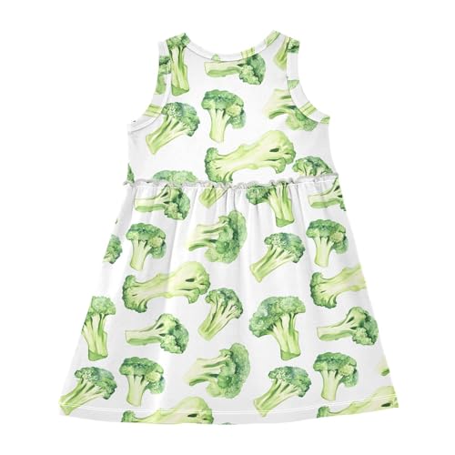 Broccoli Girls Summer Sleeveless Dress Casual Sundress 2-8 Years2