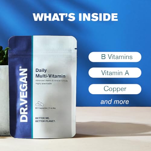 DR.VEGAN Daily Multivitamin | Vegan Multivitamin | Energy, Hair, Skin, Nails, Mental Performance, Immune Health | 60 Capsules | Two-A-Day - Image 4