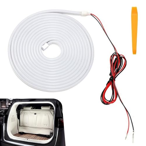 Foelony Car LED Light Strip, 13.12 Ft/4m Flexible Cuttable Rear Trunk Cargo Area Ambient Light...