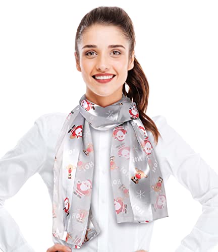 CBC Crown Christmas Scarf - Santa, Snowman, Ornament, Ginger Cookie Theme - 13