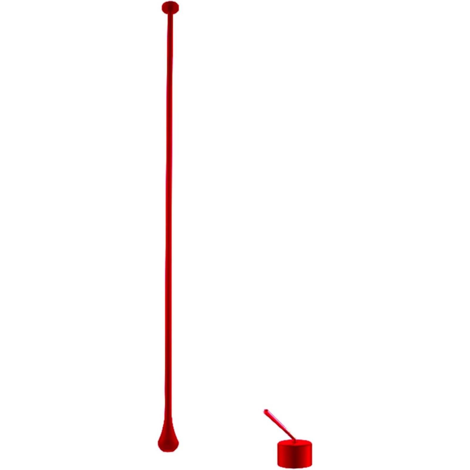 VITIWEDTY Bathroom Sink Taps Wall Mounted Ceiling Tap, Brass Connection, Chrome Finish (Red)