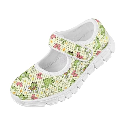 SYtrade Mary Jane Flats Girls Single Ankle Strap Buckle Shoes White Sole