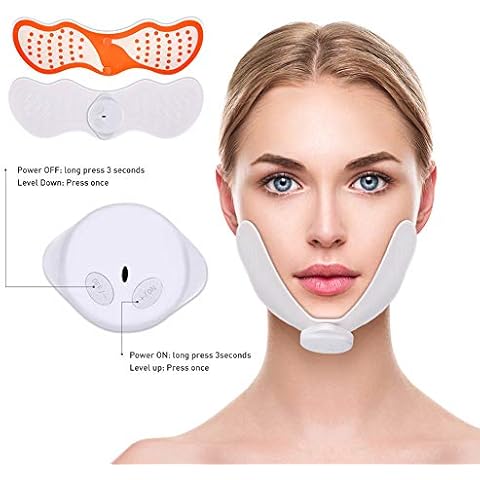 EMS Face Lifting Massager Electronic Pulse Muscle Stimulator V Face Slimming Exerciser Double Chin Beauty Massager Cover