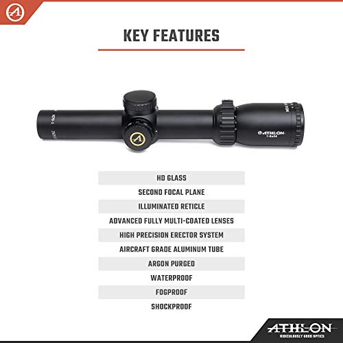 Athlon Optics Midas BTR GEN2 1-6x24 Riflescope - ATSR4 SFP IR MOA, Black - image 4