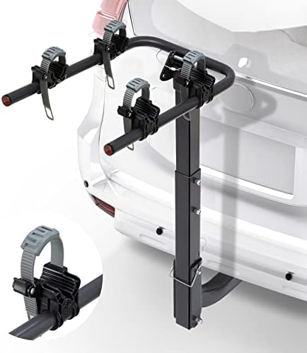 2-Bike Hitch Mount Rack-Deluxe Hitch Mount Bike Rack with 2 Inch Receiver，70LBS.Capacity