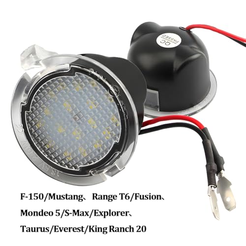 Lámparas LED para espejo lateral de auto 2 piezas blanco miniatura 6