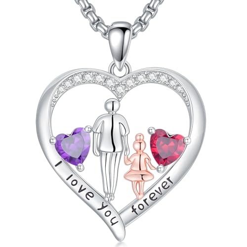 Zoeniya To My Daughter From Dad/Father,Daughter �a���΃y���_���g�l�b�N���X I Love You Forever Love Heart Jewelry �N���X�}�X �o�����^�C�� ��̓� �a�����M�t�g ���� ��