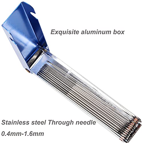 Herain Welding Tip Cleaner, Carb Carburetor Cleaner and Torch Nozzle Tip Cleaner Set for Cleaning Engine Carburetors, Gas Orifices, Sprinklers, Shower Heads(12 Wire Set Plus a Flat File) - Image 3