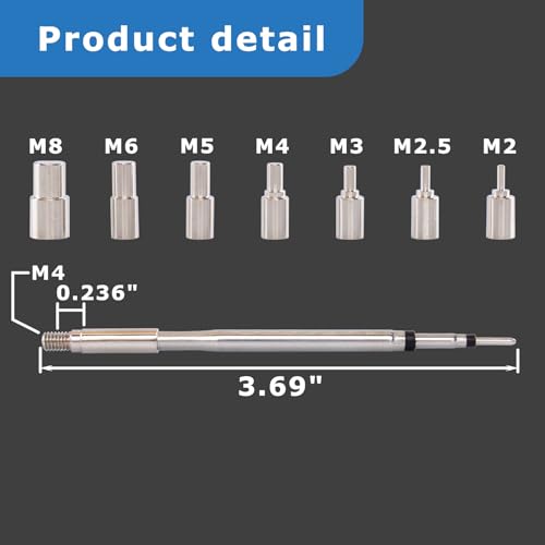 Image of Heat Set Insert Tool,Soldering Iron Tips Come with Thread inserts M2 M2.5 M3 M4 M5 M6 M8,Compatibe with C245 Soldering iron,3D Printing Tools