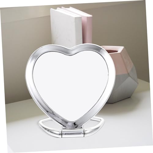 Espejo compacto de maquillaje con forma de corazón DOITOOL miniatura 4
