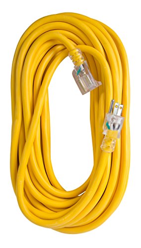 One-Day Sale: Up to 80% Off Bergen Industries Inc Bergen Industries OC50123LT, 50 ft, 12 AWG, 15A/125V AC Extra Heavy-Duty Outdoor Single Receptacle Extension Cord, Orange
