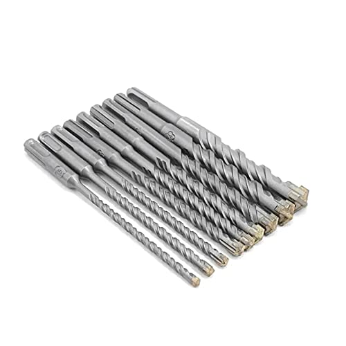 Juego de brocas giratorias de carburo con cabeza cruzada de carburo de 5 a 16 mm para martillo eléctrico SDS, brocas para mampostería de hormigón