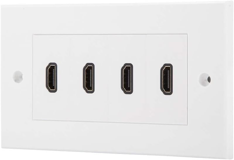 Computer Spares HDMI Modular Faceplate/Wall Outlet (4 x HDMI Port)