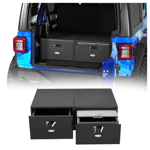 How much luggage can fit in a jeep wrangler unlimited Hooke Road Dual Drawer Storage System