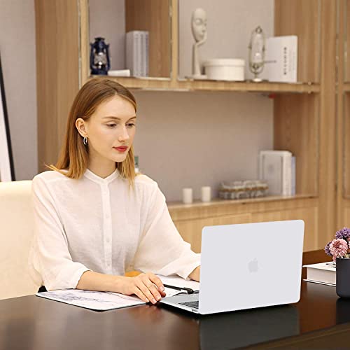 Image of MOSISO Compatible with MacBook Air 13 inch Case 2022 2021 2020 2019 2018 Release A2337 M1 A2179 A1932 Touch ID, Plastic Hard Shell Cover Compatible with MacBook Air 13.3 inch Case, White
