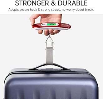 FREETOO Luggage Scale Portable Digital Hanging Scale for Travel, Suitcase Weight Scale with Superior Piano Lacquer 110 Lb/ 50Kg Capacity, Battery Included