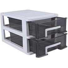 Two-layer Plastic Drawer Storage Cabinet Multifunctional Organizer for Office and Home Desktop Storage Medium Sleek Design for Sorting Sundries
