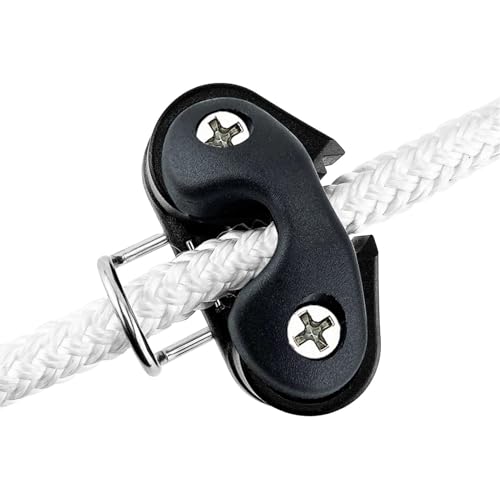 Kayak Cam Cleat - Automatic Nylon Rope Lock Connector, Ball Bearing Marine Rope Clamp with Guide Ring for Yacht Canoe Paddleboar