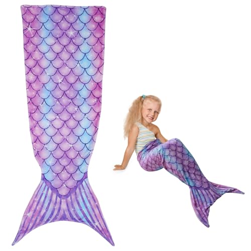 Listado de Cola sirena los 5 más buscados. 43 Manta de cola de sirena para niños, saco de dormir de franela con cola de sirena, suave y portátil, para niñas y adultos, cumpleaños (morado)