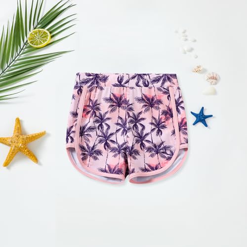 Image of DREAM BUS Toddler Girls One Piece Swimsuits with Boyshorts Little Girls Bathing Suit Summer Swimwear for 18M-6Y
