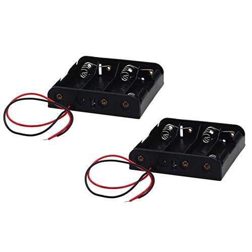 Chytaii 2u00a0x soporte de Batteries Cubierta de 4u00a0pcs pilas AA soporte acoplador de 1.5u00a0V