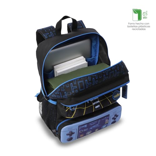Mochila resistente TOTTO Vortex M estampada en negro con capacidad de 18 litros 5