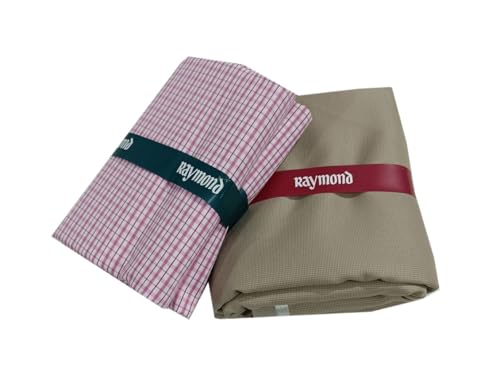 Image of Raymond Premium Unstitched Formal Shirt Fabric, Cotton Blend Stripes, 150 x 150 cm, Regular Fit, Professional Wear Collection