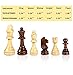 AMEROUS Wooden Chess Pieces Only, Tournament Staunton Wood Chessmen with 3.5 inches King, Chess Game Pawns for Chess Board Game, Replacement of Missing Pieces (2 Storage Bag Included)