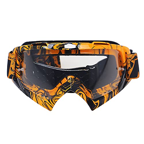 Poids léger Moto Sports Lunettes de sport en plein air hors route moto descente vélo de montagne (Color : Clear)