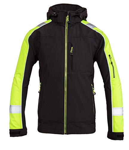 Polstar Benevit Rival Softshell Jacke Warnschutz Warnjacke Reflektierend Schutzjacke Arbeitsjacke (2XL)