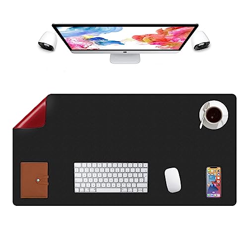 Tapis de souris bureau table mat LL-COEUR pour espace de travail moderne noir