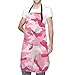 Fartuch kamuflażowy z 2 kieszeniami 71 x 88 cm różowy nadruk dla mężczyzn kobiet unisex regulowany wodoodporny odporny na plamy Imiss