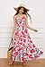 Womens Casual Floral Tie Front Sleeveless Long Evening Dress Cocktail Party Maxi Wedding Dresses