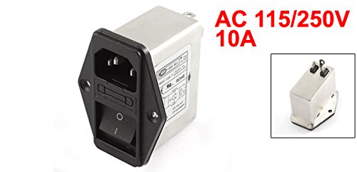Amazon.co.jp: uxcell AC 電力線 EMI フィルタ ノイズフィルター AC