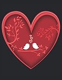  Dolci uccelli nel cuore: Taccuino  Notebook  A scacchi, 21,59x27,94 cm (8,5\