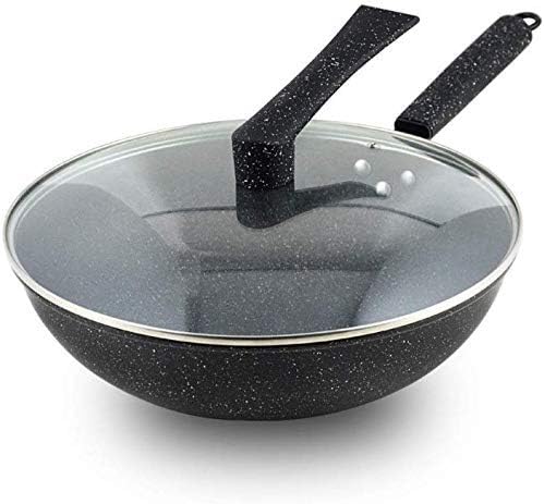 Zestawy patelni do wszystkich rodzajów kuchenek Maifan powlekany kamieniem Wok nieprzywierająca patelnia z pokrywką bez patelni łatwa do czyszczenia do kuchni