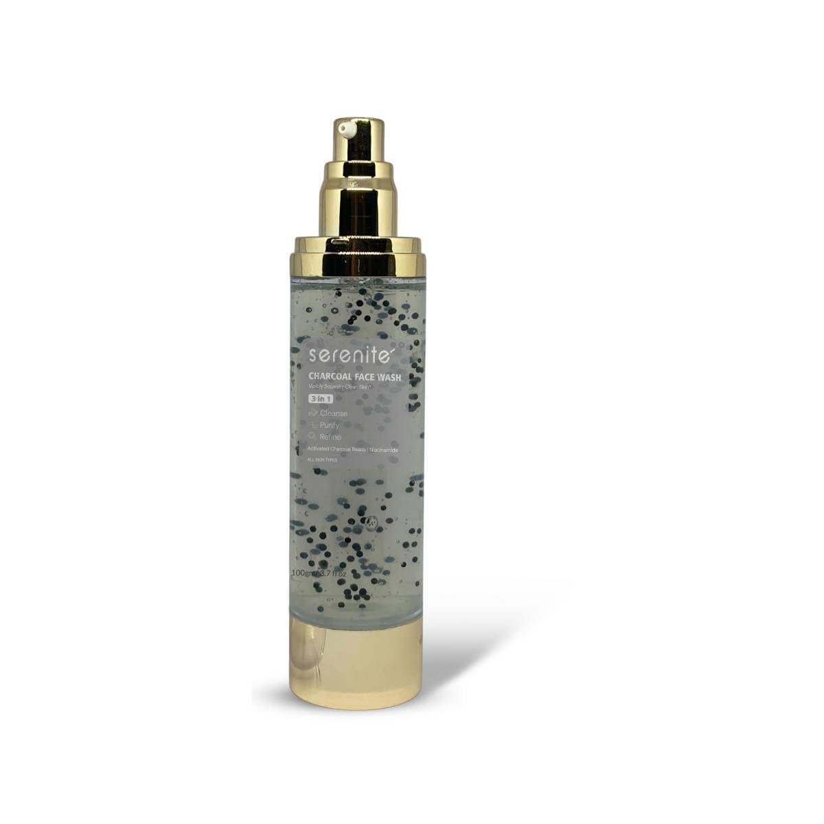 Serenite Charcoal Face Wash With Activated Charcoal Beads | 100gm