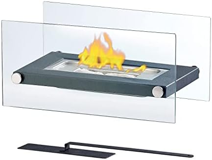 INMOZATA Tabletop Fireplace Portable Bio Ethanol Table Top Fire for Outdoor and Indoor, 60 Min Burn Time, Ideal for Valentine's Day, Christmas Day, Birthday etc