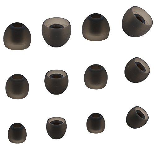 ALXCD Lot de 6 Paires d'embouts Intra-Auriculaires pour Casque stéréo Samsung Level U Pro S/M/L 3 Tailles Gris foncé