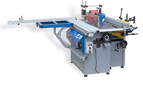 Jean l'ébéniste - Combiné à bois 6 fonctions avec chariot alu ras de lame 1500mm (l: 250mm) - COMB250